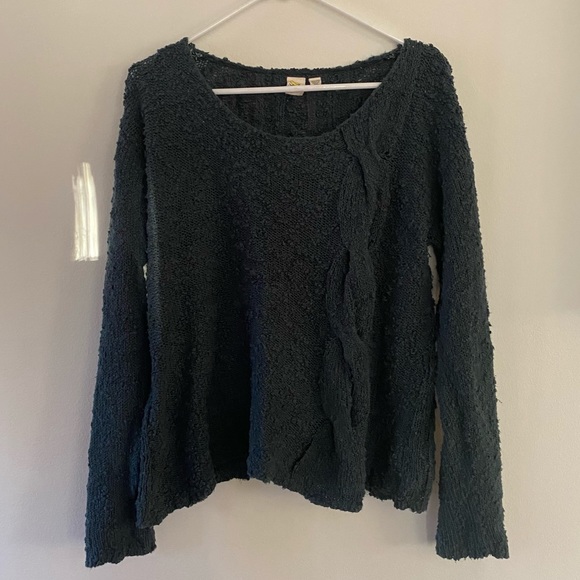 Anthropologie Sweaters - Anthropologie Teal Boho Little Yellow Bird Sweater